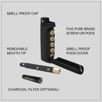 X5 One-Hitter Pipe with case and PODs